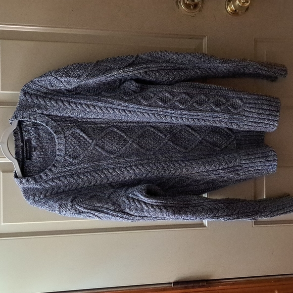 Banana Republic Crewneck Wool Knit Blue Sweater - Picture 4 of 6